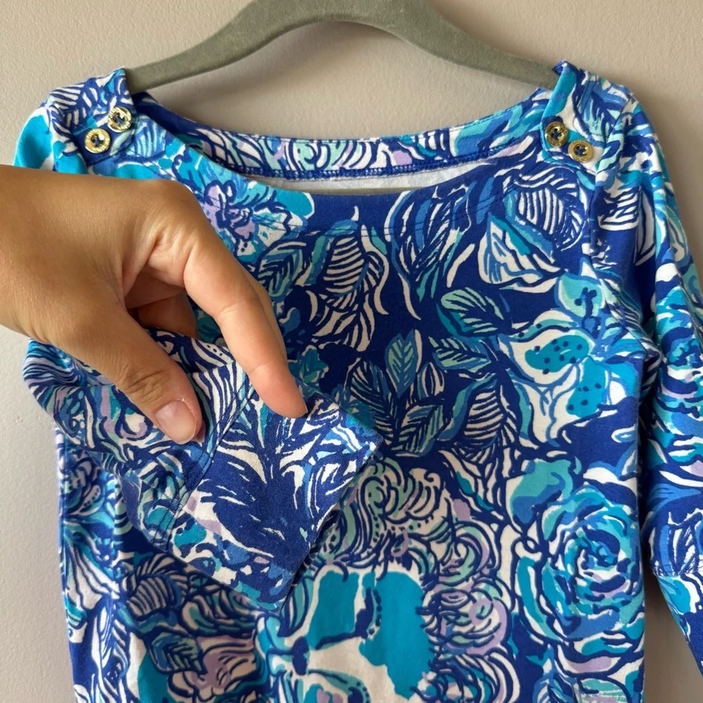 Lily Pulitzer Toddler Girls Blue Tangled Up In Blue‎ Shift Dress Size 2-3 Years